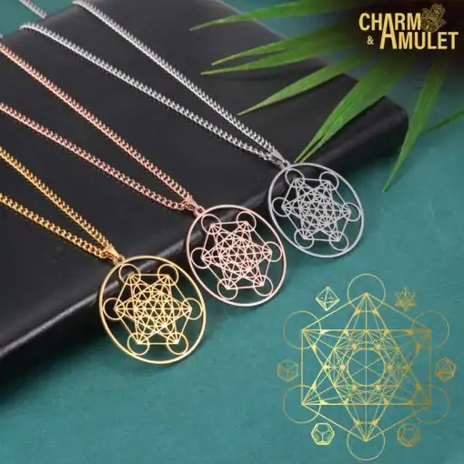 Collier ajouréAmulette Métatron 3 couleurs 2 modèles