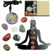 Collier à breloques <br> Metatron 7 Chakra 12 set chakra cleansing Orgonite Metatron + 7 pierres colorées| Charme et Amulette