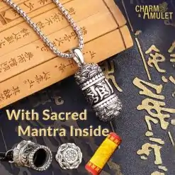 Collier d'amulettes  <br>  Lotus tibétain