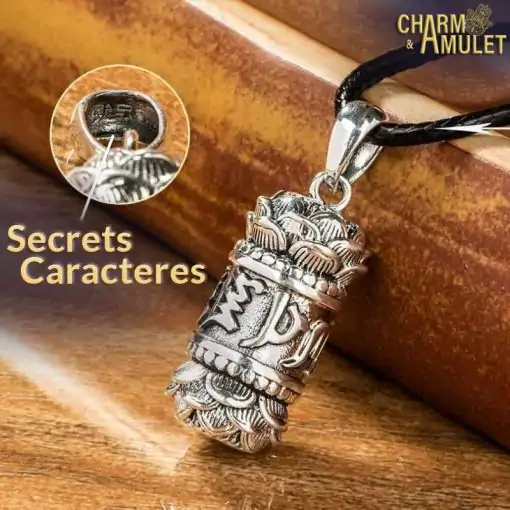 Collier d'amulettes  <br>  Lotus tibétain – Image 4