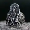 Baphomet Ring evil Stainless Steel front side | Charm-and-Amulet