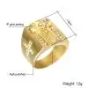 Bague Talisman <br> Bague Jésus 23 Chevalière-Jésus-Christ-sur-la-croix-au-front-size Charme-et-Amulette