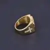 Bague Talisman <br> Bague Jésus 21 Chevalière-Jésus-Christ-sur-le-côté-de-la-croix-Bracelet-et-Amulette
