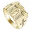 Bague Talisman <br> Bague Jésus 24 Chevalière-Jésus-Christ-sur-la-croix-Sqaure or variante-Bracelet-et-Amulette