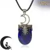 Amulet Necklace <br> Crystal Moon Necklace 28 Chain Lapis lazuli Pendant monn crescent Charm and Amulet