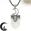 Amulet Necklace <br> Crystal Moon Necklace 37 Chain White Cristal Pendant monn crescent Charm and Amulet