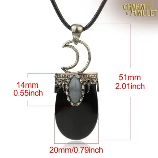 Amulet Necklace <br> Crystal Moon Necklace 11 Amulet Necklace <br> Crystal Moon Necklace - Image 9