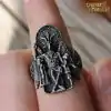 Baphomet Ring on finger | Charm-and-Amulet