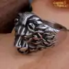 Bague Talisman <br> Bague amulette tête de lion 1 Talisman Bague tête de lion Acier inoxydable 316 Charme-et-Amulette