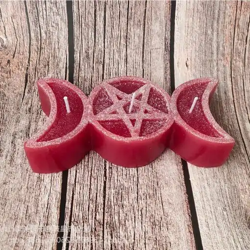 Ritual candle triple moon Red Charm and amulet_38