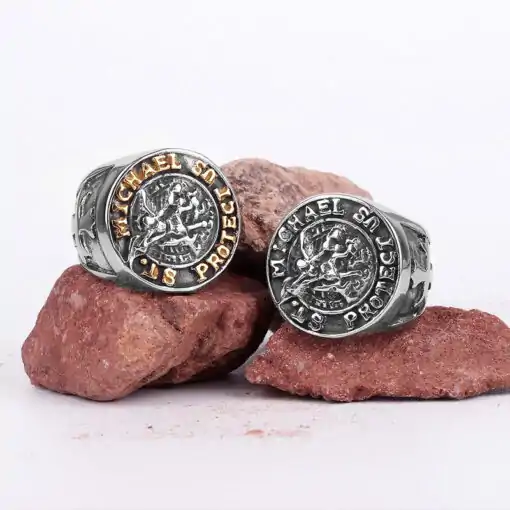 Bague Talisman <br> Bague St Michel 14 Bague St Michel Variante-5 et 6-Bracelet et amulette