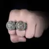 Bague Talisman <br> Bague St Michel 17 St Michel-anneau de protection pour les hommes stèle au doigt Charm-and-Amulet