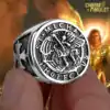 Bague Talisman <br> Bague St Michel 23 Saint Michel- chevalière Variante-2-Bracelet-et-Amulette