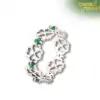 Talisman Ring <br> Silver Ring Four Leaf Clover 15 Silver-Ring-Four-Leaf-Clover-Open-style-white-background-Charm-and-Amulet