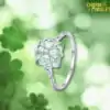 Talisman Ring <br> Silver Ring Four Leaf Clover 21 Silver-Ring-Four-Leaf-Clover-Square-Charm-and-Amulet