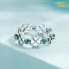 Talisman Ring <br> Silver Ring Four Leaf Clover 13 Silver-Ring-Four-Leaf-Clover-for-good-luck-Charm-and-Amulet