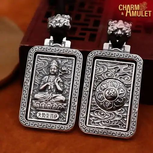 Collier d'amulettes  <br>  Bouddha d'argent – Image 9