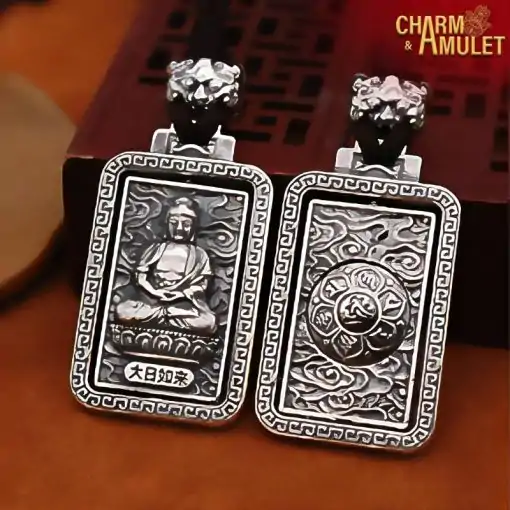Collier d'amulettes  <br>  Bouddha d'argent – Image 8