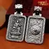 Silver Tibetan amulet Buddha 5 7 | Charm and Amulet™