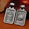 Silver Tibetan amulet Buddha 7 5 | Charm and Amulet™