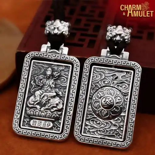Collier d'amulettes  <br>  Bouddha d'argent – Image 10