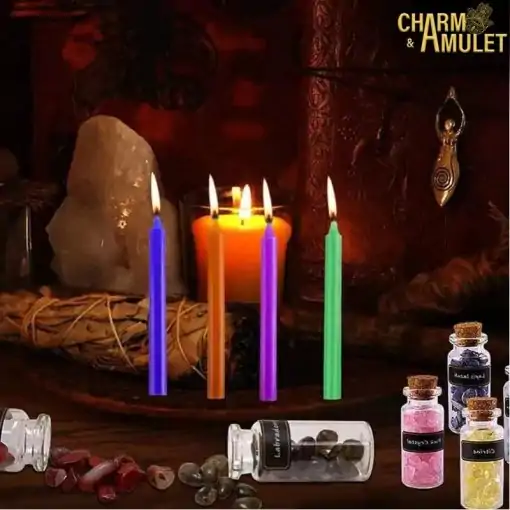 Ritual Candle & Candlestick <br> Witchcraft Kit 6 Witchcraft kit for beguinners | Charm-and-Amulet