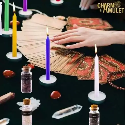 Ritual Candle & Candlestick <br> Witchcraft Kit 5 Witchcraft kit exemple of use | Charm-and-Amulet