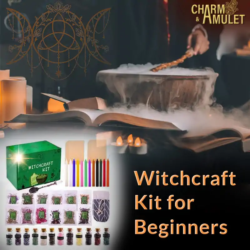 Ritual Candle & Candlestick <br> Witchcraft Kit 2 Witchcraft kit complete set presentation | Charm and Amulet