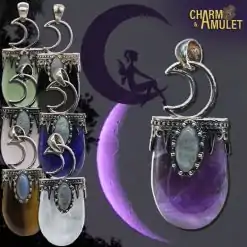 Amulet Necklace <br> Crystal Moon Necklace