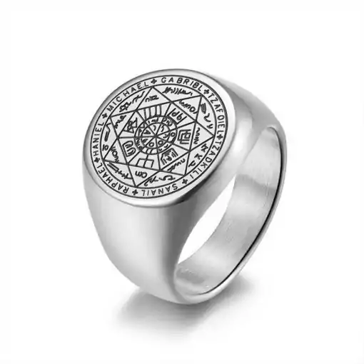 Sept-Archanges-bague-sceau-argent variante Charme-et-Amulette